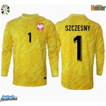 Polen Wojciech Szczesny #1 Keeper Hjemmedrakt EM 2024 Langermet